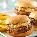 Kalkoenburgers  met bacon en ananas aoli